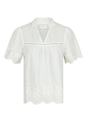 Micheline Emb bluse Offwhite Neo Noir